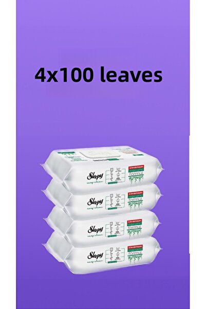 Sleepy منشفة تنظيف الأسطح سهلة التنظيف بالصابون الأبيض 100 ورقة × 4 قطع