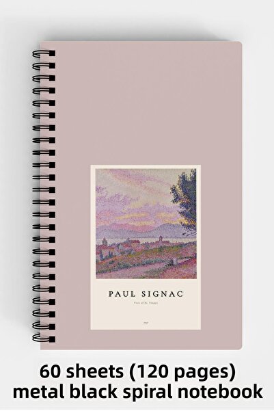 Anime Marketi دفتر ملاحظات بغلاف صلب مقاس A5 من Paul Signac Art Design، 120 ورقة