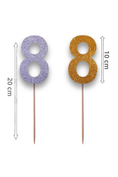 MFM Πάρτι Εύα 8 ετών Οδοντογλυφίδες με αριθμούς 10 τεμάχια