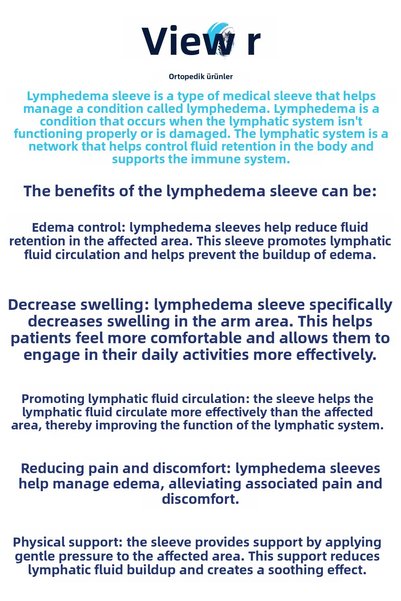 VİZOR Lymph Edema Sleeve Finger to Shoulder with Silicone Band Ccl1 (18-21Mmhg)