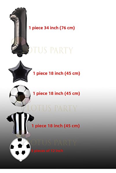 LOTUS PARTY Μαύρο και άσπρο μπαλόνι με θέμα το ποδόσφαιρο για γενέθλια Μαύρο και άσπρο μπαλόνι με φύλλο μεμβράνης Μπαλόνι με φύλλο μεμβράνης 7 ετών