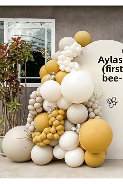 Çemrek Süs Parti مجموعة بالونات رمل البحر الكركمية 100 قطعة