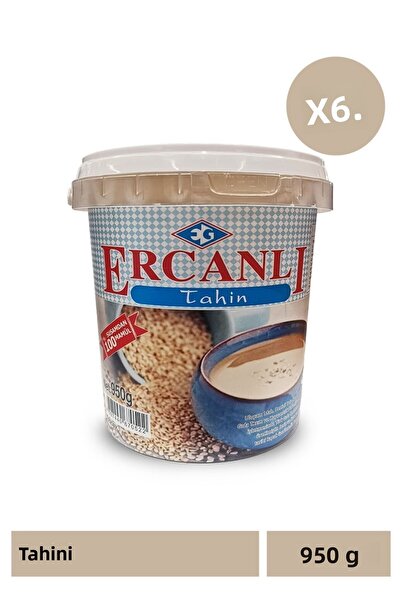 ERCANLI Meşhur Denizli Kale Tahini 950 g X 6 Pieces (100% Sesame)