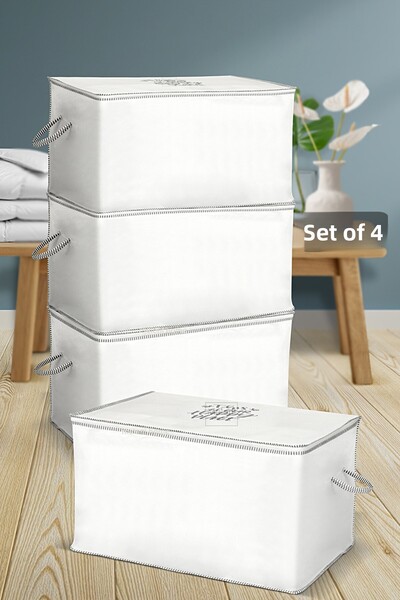 Meleni Home Set de 4 saci de depozitare pentru pilota de dimensiuni mega - sa...