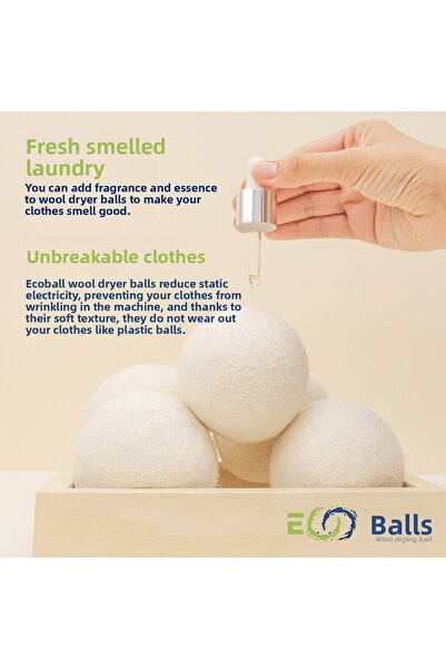 eco ball Wool Dryer Balls Natural Softener 5 Pieces Clothes Dryer Dryer Balls 7cm