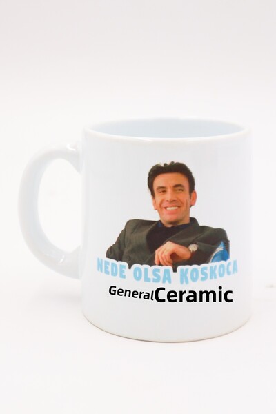 EFBUTİK كوب سيراميك عام من Koskoca باللون الأبيض