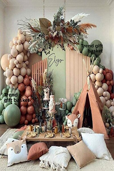 Generic Brand Pastel Eucalyptus Burnt Orange Sea Sand Balloon Set 50 Pieces