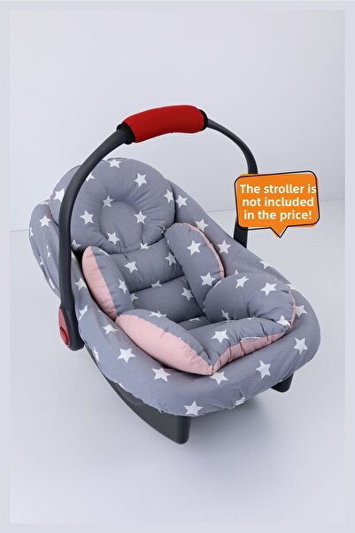 Umaybebek قطعتان - وسادة عربة الأطفال مع دعم الخصر، ملاءة عربة الأطفال، قماش ...