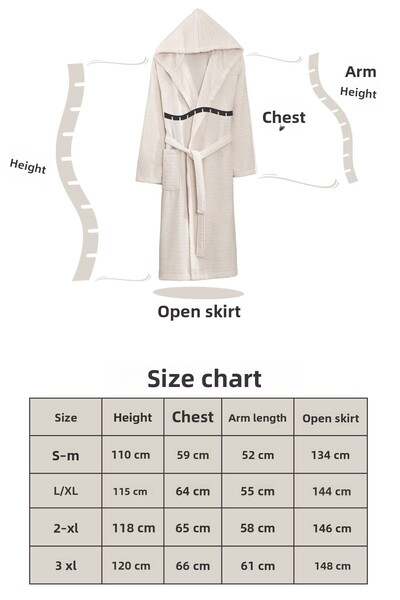 Casnack Quina Beige kapucnis Oversize fürdőköpeny