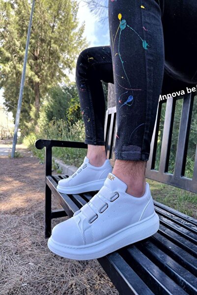 Rainon Store White Elastic Men's Sneakers - Comfort, Elegance and Comfort Meeting in Every Step