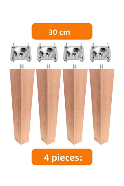 turanahşap Picior măsuță de cafea, Picior din lemn, Picior mobilă - 30 cm