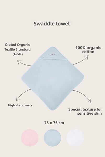 İrya Baby Marine Swaddle Towel White 75x75