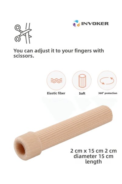 INVOKER Hand Foot Toe Protector Teo Fabric Covered Gel Silicone Tube Ingrown Nail Bone Callus Protector Medium