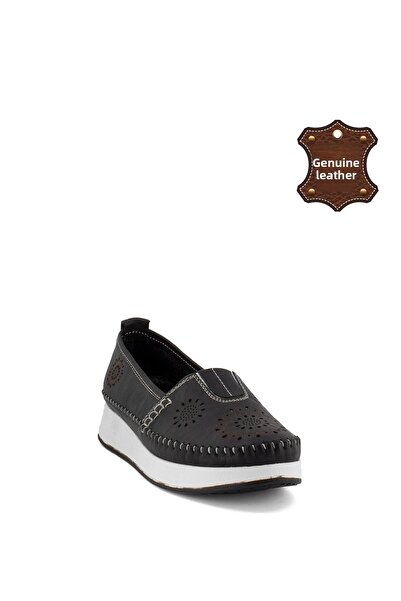 Ayakkabı Fuarı Elit Mn85l21c női valódi bőr espadrille fekete