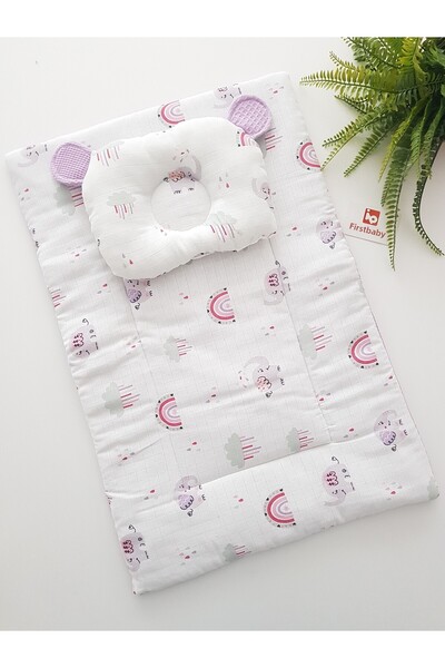 ib ilkimbebe طقم حفاضات أطفال - وسادة، موسلين، وسادة أطفال، حديثي الولادة، مهد