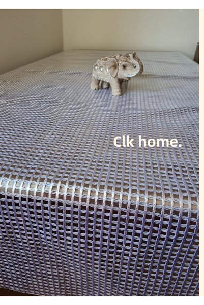 CLK Home Silver Lace Look PVC Erasable Oilcloth Tablecloth