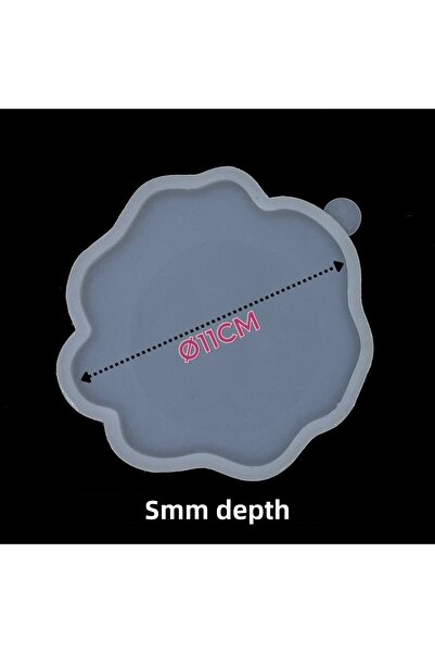 Aj Resincraft قاعدة أكواب سيليكون إيبوكسي بنمط جيود بعرض 6 مم