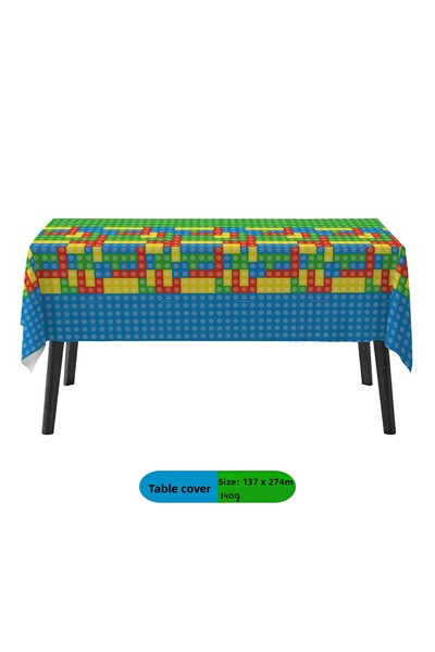 Choice مفرش طاولة - عبوة واحدة من مفرش طاولة لحفلات أعياد الميلاد على شكل مكع...