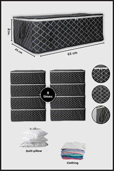 Nanteks 8 قطع كبيرة الحجم تحت القاعدة - وسادة ملابس منقوشة بالزهور وحقيبة تخز...