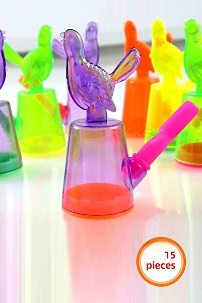 Bundeba 15 Pieces Educational Watery Nightingale and Canary Bird Sound - Water Extracting Whistle School Card Gift