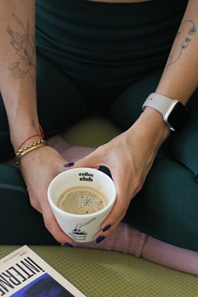 Milky Way Design Coffee Club Set of 2 Handleless Cups - 180 Cc