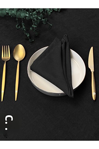 Perle منديل سلسلة يومية سوداء - مظهر مخملي