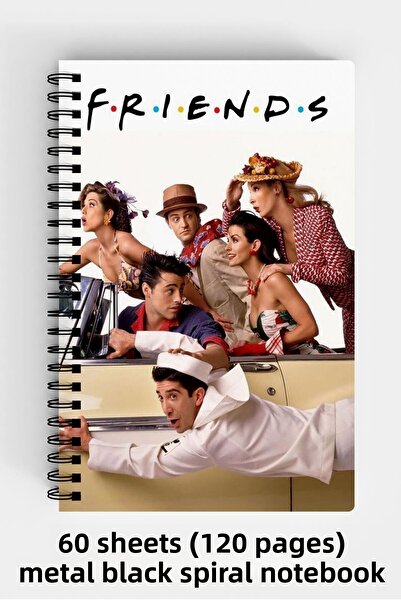 Anime Marketi دفتر ملاحظات بغلاف صلب مقاس A5 من فريندز ديزاين، 120 ورقة