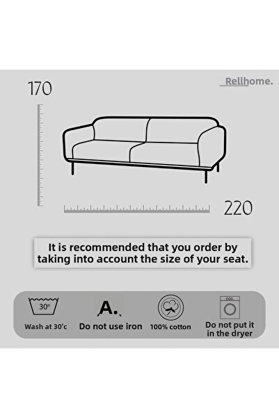 BH Husă de canapea de lux anti-alunecare 100% bumbac - Wrap de canapea multifuncțional