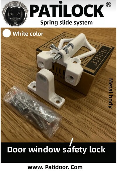 PATİDOOR Safety Lock for Sliding Windows and Doors.Burglar Lock Child Safety Lock.