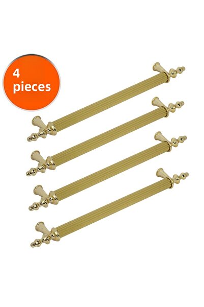 Badem10 Gold Metal Handles (96 Mm-9.6 cm) (4 Pcs) Kitchen Drawer