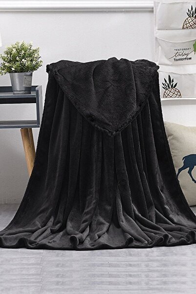 Bundeba Blanket Black Double Wellsoft Plush Blanket Polar TV/Series Blanket 170x230