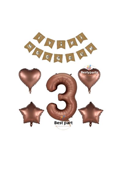 BEST PARTİ DOĞUM GÜNÜ PARTİ SÜSLERİ مجموعة بالونات من رقائق الفويل باللون الب...