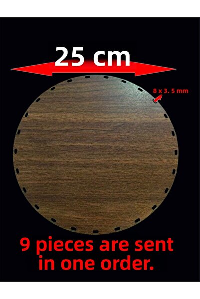 ASUDE HEDİYELİK Placă din lemn de nuc 25 cm 6 buc. Tavă din bambus Placă de t...