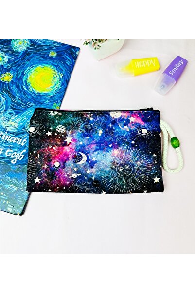 Gift Moda محفظة حامل قلم من القماش بتصميم التارو الفضائي
