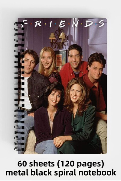 Anime Marketi دفتر ملاحظات بغلاف صلب مقاس A5 من فريندز ديزاين، 120 ورقة