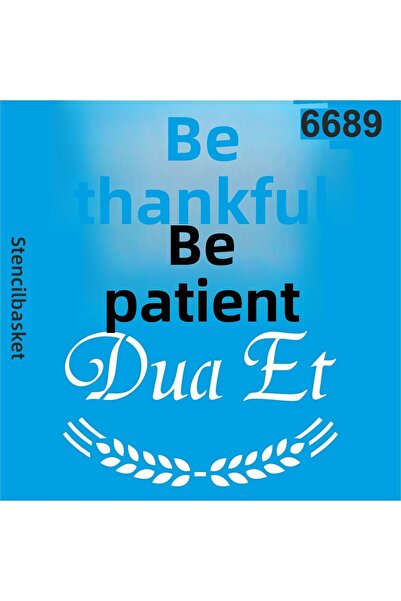 StencilSepeti قالب رسم استنسل الشكر 50x50 سم