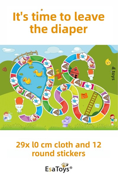 esatoys Toilet Training Sticker Board – Set of 60 – Ages 2-3 – Educational Re...