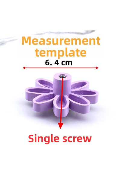 Badem10 Plastic Daisy 10 Pieces Lilac Children's Room Girl Boy Cabinet Door Furniture Kitchen Drawer Handle Handle