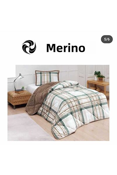 Merinos Σετ ύπνου μονό κουβερλί - 160*240 Inner Fiber Cream (Νέο προϊόν χωρίς πατάκι)