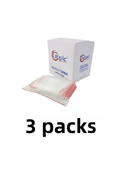 Tropic 3 عبوات من أكياس زيبلوك مقاس 10×12 – 1000 قطعة