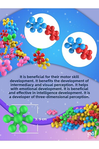 Go Toys Snowflake Molecule Building Blocks Educational Toy 120 Pcs Building Toys