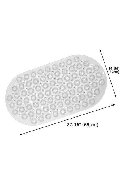 ALBBEK 2 Pieces Non-Slip Shower Cabin Bath and Shower Mat with Massage Suction Cups 37 X 69 cm A-142