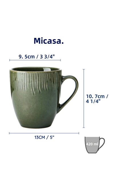 MIKASA Jardin Ceramic 420ml Mug Set of 4