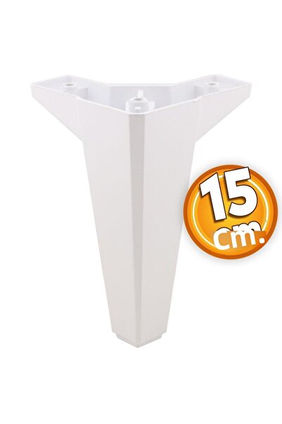 Badem10 Set de 20 de mobilier de lux din cedru Canapea Fotoliu Unitate TV Suport Suport Picior 15 cm Alb