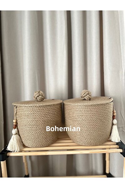 Bohemahomedecor Wicker Jute Potato Onion Basket Decorative Basket Organizer