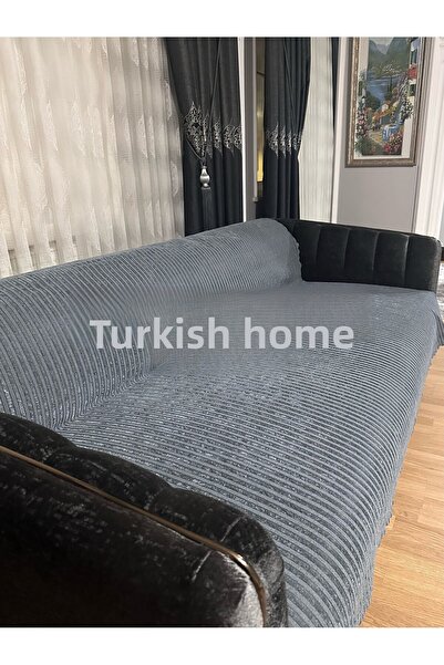 turkanlarhome Canapea din catifea cu burete antiderapant - Husa canapea exten...