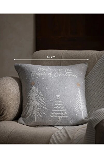 Madame Coco N v Κάλυμμα Μαξιλαριού Ριχτάρι - Γκρι/Λευκό - 45x45 cm |   Μαντάμ Κοκό