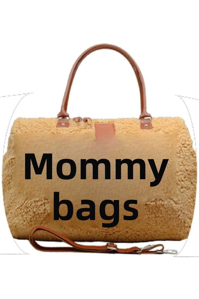 Babysi Mommy Bag Exclusive Camel Lamb Plush Set of 3 Baby Mother Baby Care and Women's Bag