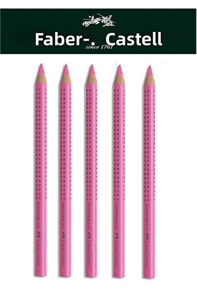 Faber Castell مجموعة من 5 أقلام تحديد باللون الوردي مع جسم خشبي