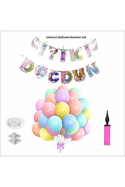 ZENVİVA SET BALON+SET BANNER UNICORN